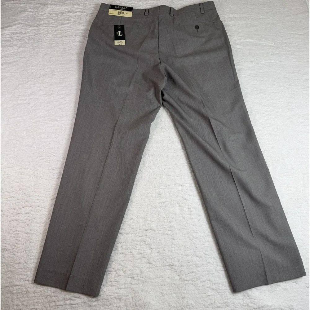 **NEW WITH TAGS** Men's Ralph Lauren Grey Flat Front Dress Pants (36W x 30L)